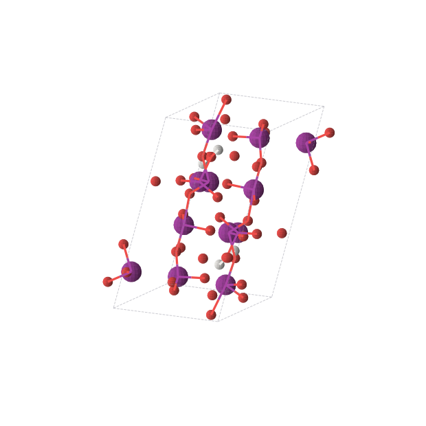 Crystal structure of H4I12O32 (monoclinic, P21/c (No. 14))