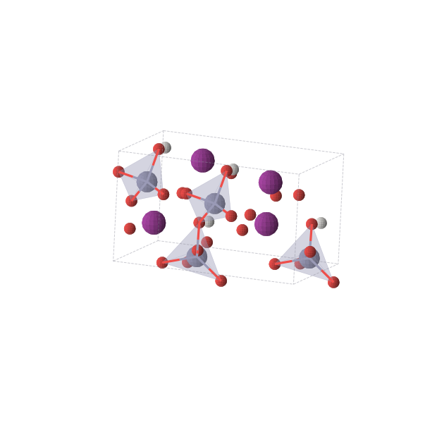 Crystal structure of H2I2O8Zn2 (monoclinic, Cc (No. 9))