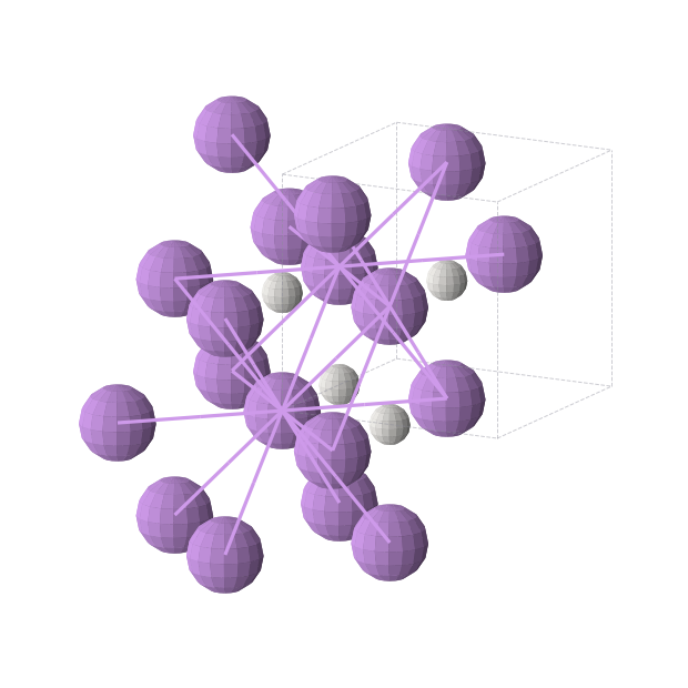Crystal structure of LiH (cubic, Fm-3m (No. 225))