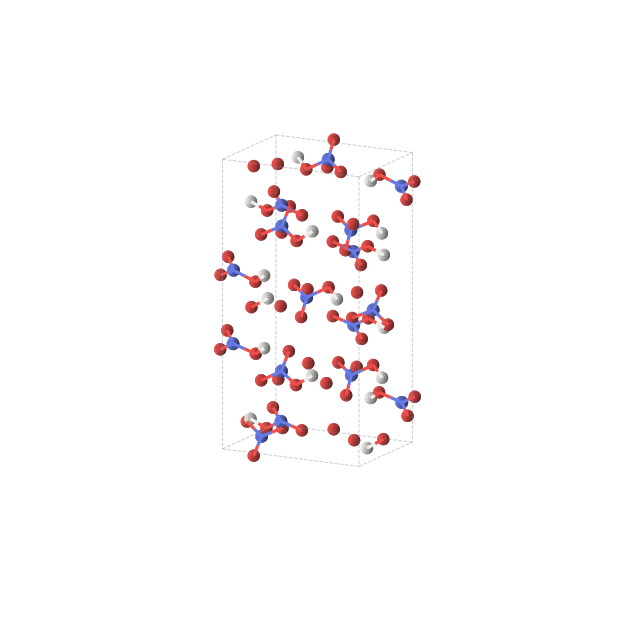 Crystal structure of H16N16O48 (monoclinic, P21 (No. 4))