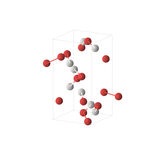 Crystal structure of H2O2 (tetragonal, P41212 (No. 92))