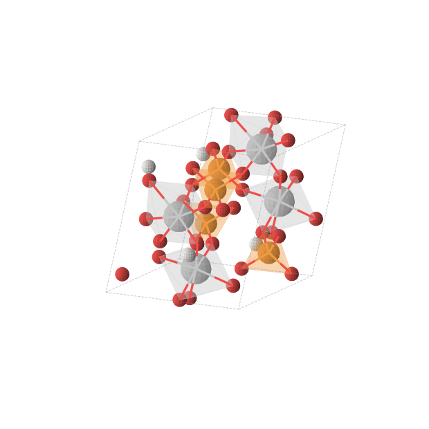Crystal structure of H4O20P4Ti4 (monoclinic, P21 (No. 4))