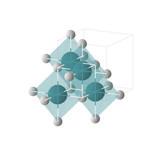 Crystal structure of HRh (cubic, Fm-3m (No. 225))