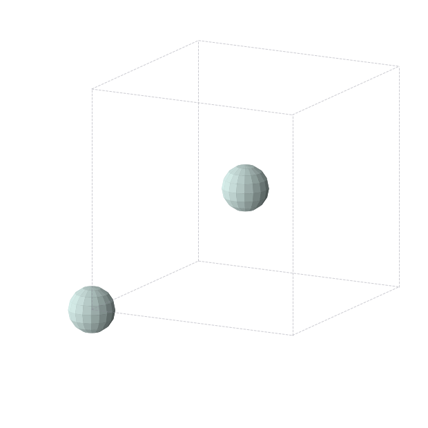Crystal structure of He (cubic, Im-3m (No. 229))
