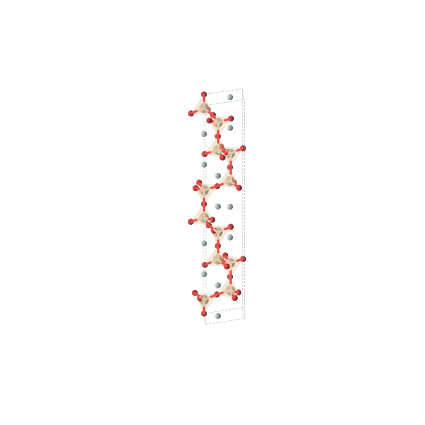 Crystal structure of HeSiO2 (trigonal, R-3c (No. 167))