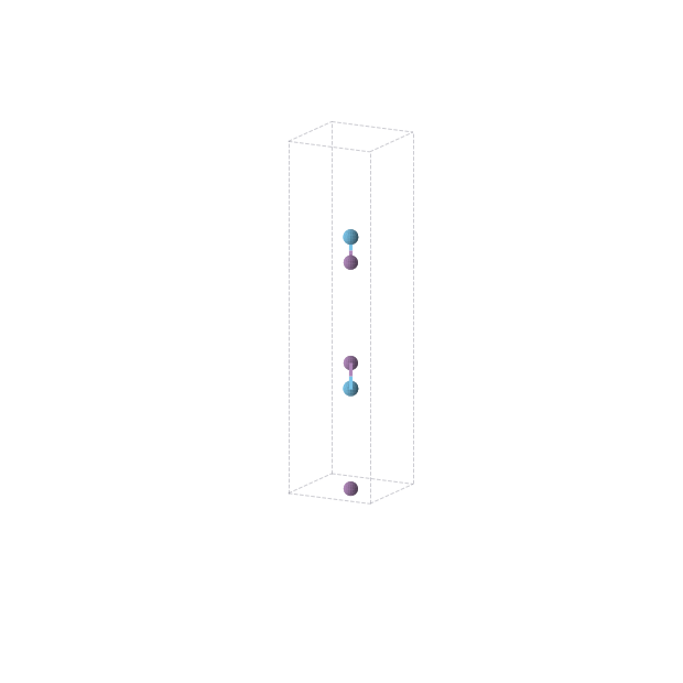 Crystal structure of Hf2Sb3 (tetragonal, P4/mmm (No. 123))