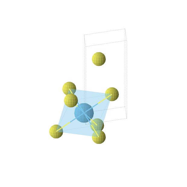 Crystal structure of HfS2 (trigonal, P-3m1 (No. 164))