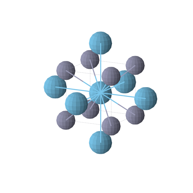 Crystal structure of HfZn (cubic, Pm-3m (No. 221))