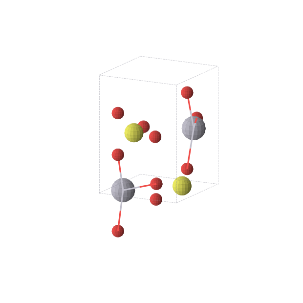 Crystal structure of HgSO4 (orthorhombic, Pmn21 (No. 31))