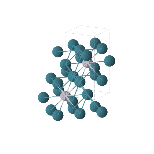 Crystal structure of HgPd3 (tetragonal, I4/mmm (No. 139))
