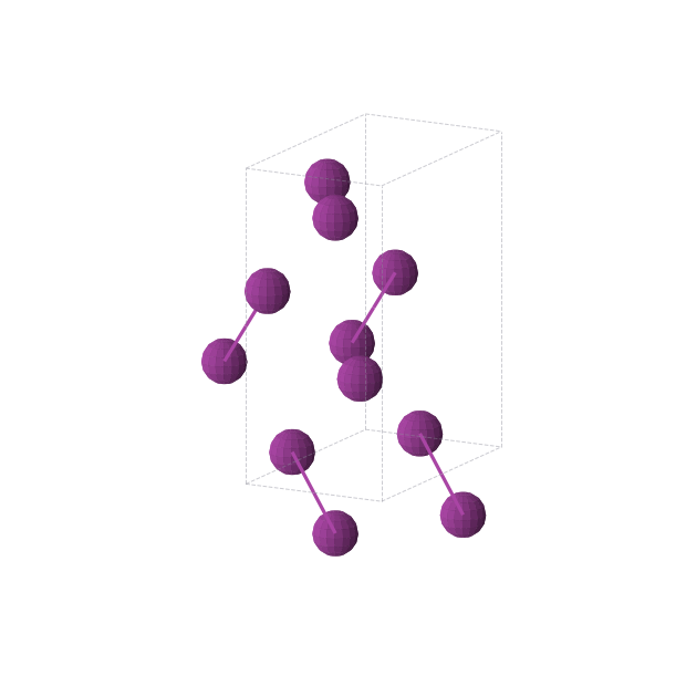 Crystal structure of I (orthorhombic, Cmce (No. 64))