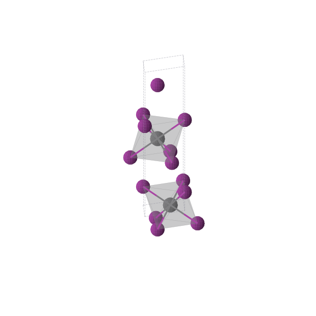Crystal structure of PbI2 (hexagonal, P63mc (No. 186))