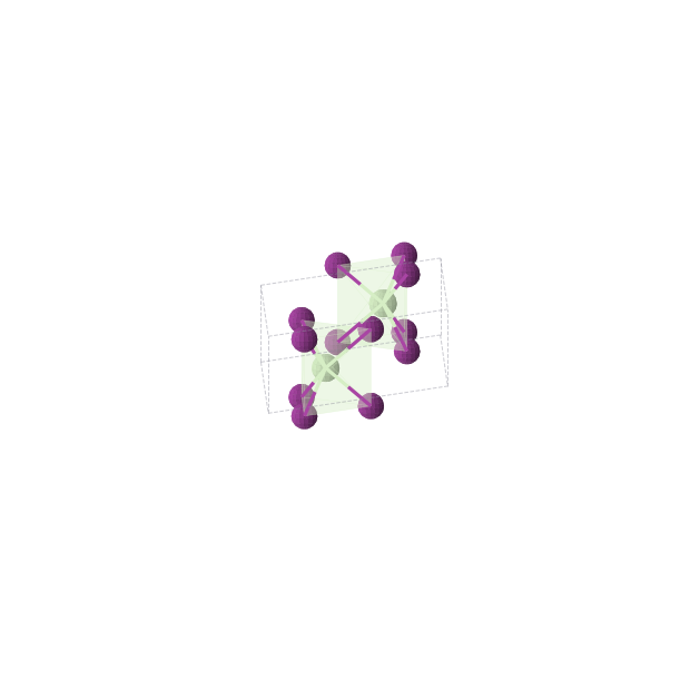 Crystal structure of PrI3 (hexagonal, P63/mmc (No. 194))