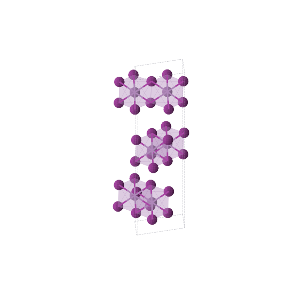 Crystal structure of SbI3 (trigonal, R-3 (No. 148))