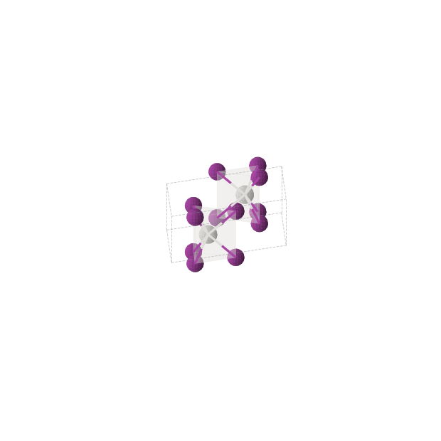 Crystal structure of ScI3 (hexagonal, P63/mmc (No. 194))