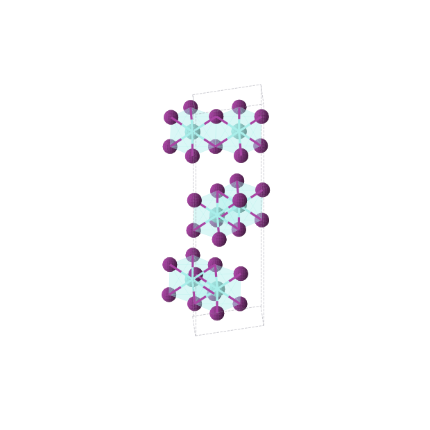 Crystal structure of YI3 (trigonal, R-3 (No. 148))