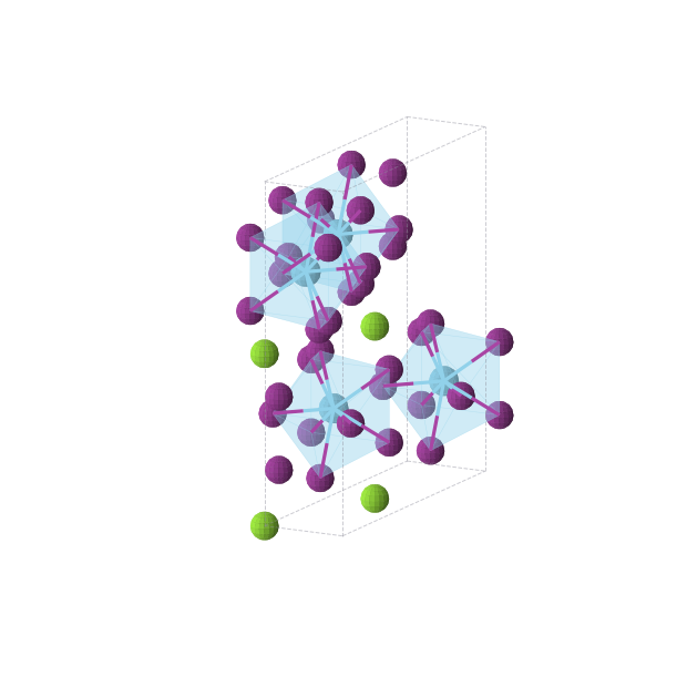 Crystal structure of LaMgI5 (orthorhombic, Cmcm (No. 63))