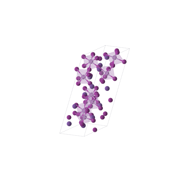 Crystal structure of I36Rb12Sb8 (monoclinic, Pc (No. 7))