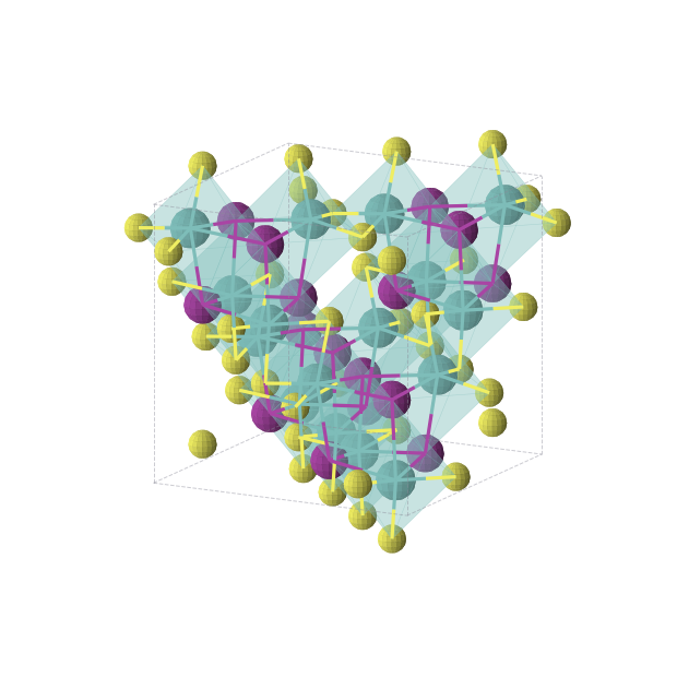 Crystal structure of MoSI (cubic, F-43m (No. 216))