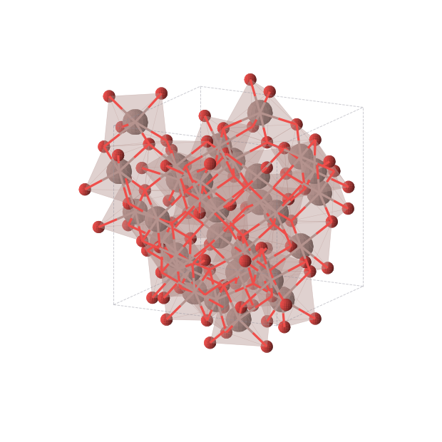 Crystal structure of In2O3 (cubic, Ia-3 (No. 206))