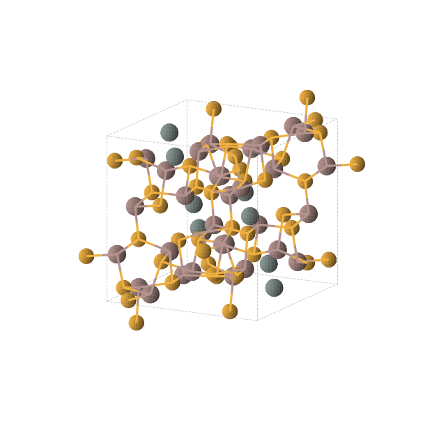 Crystal structure of In32Se32Sn8 (cubic, Pa-3 (No. 205))
