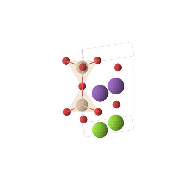 Crystal structure of K2Mg2Si2O7 (trigonal, P-31m (No. 162))