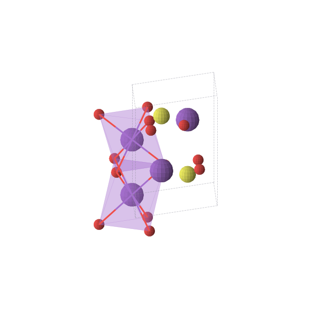 Crystal structure of K2SO3 (trigonal, P-3m1 (No. 164))