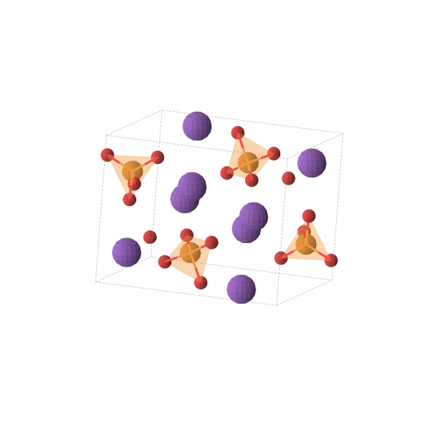 Crystal structure of K8O16P4 (monoclinic, P21/c (No. 14))