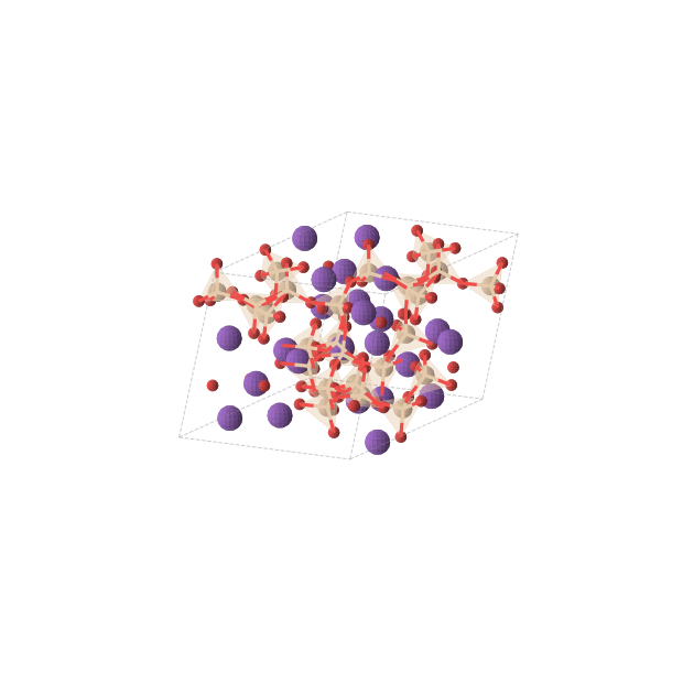Crystal structure of K12O30Si12 (monoclinic, Cc (No. 9))