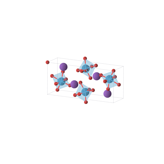 Crystal structure of K2W2O7 (monoclinic, P21/c (No. 14))