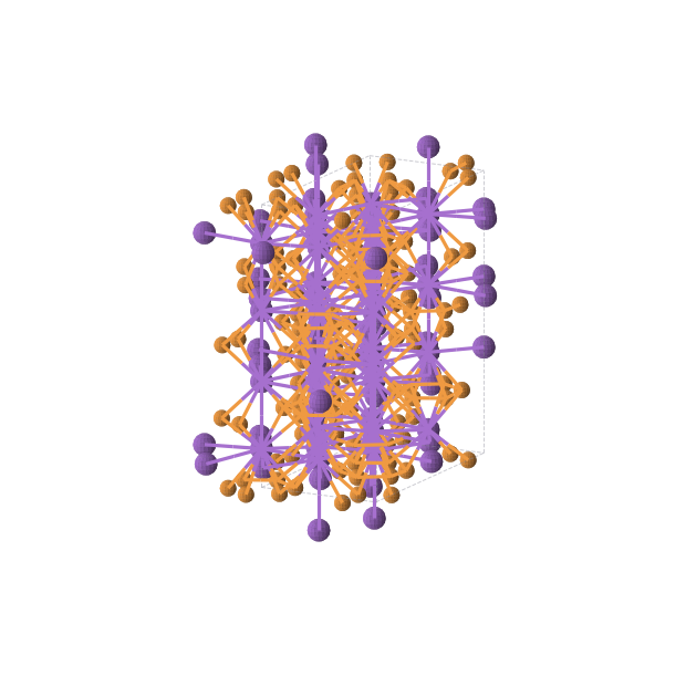Crystal structure of K2P3 (orthorhombic, Fddd (No. 70))