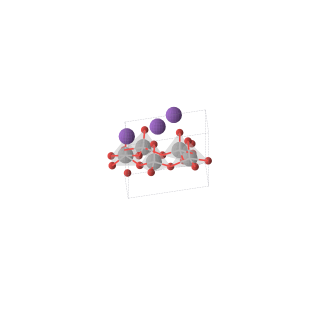 Crystal structure of K3V5O14 (trigonal, P31m (No. 157))