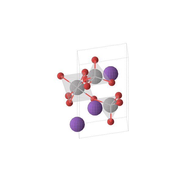 Crystal structure of K3V3O8 (trigonal, P-3m1 (No. 164))
