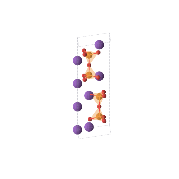 Crystal structure of K4P2O7 (hexagonal, P63/mmc (No. 194))