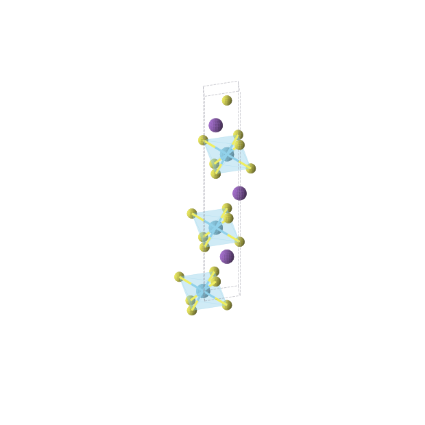 Crystal structure of KLaS2 (trigonal, R-3m (No. 166))