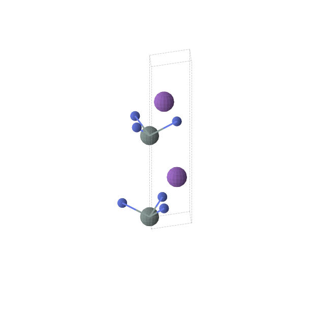 Crystal structure of KSnN (hexagonal, P63mc (No. 186))