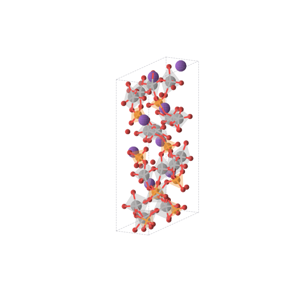 Crystal structure of KO8PV2 (orthorhombic, Pna21 (No. 33))