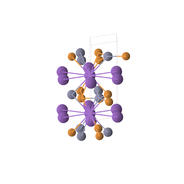 Crystal structure of KPZn (hexagonal, P63/mmc (No. 194))