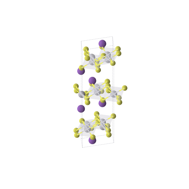 Crystal structure of K2Pt4S6 (trigonal, R-3m (No. 166))