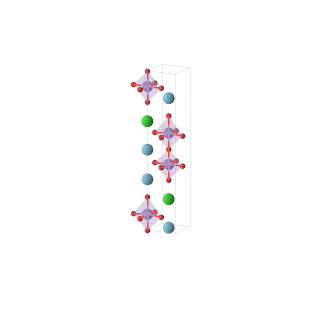 Crystal structure of SrLa2Mn2O7 (tetragonal, I4mm (No. 107))
