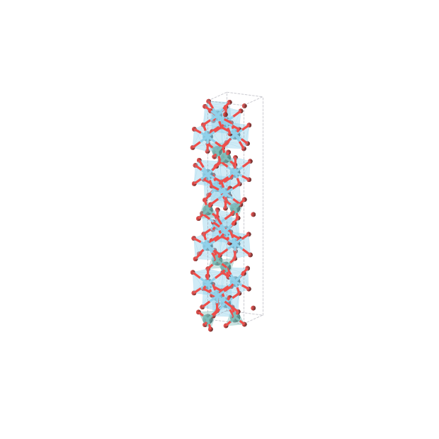 Crystal structure of La2MoO6 (tetragonal, I41/acd (No. 142))