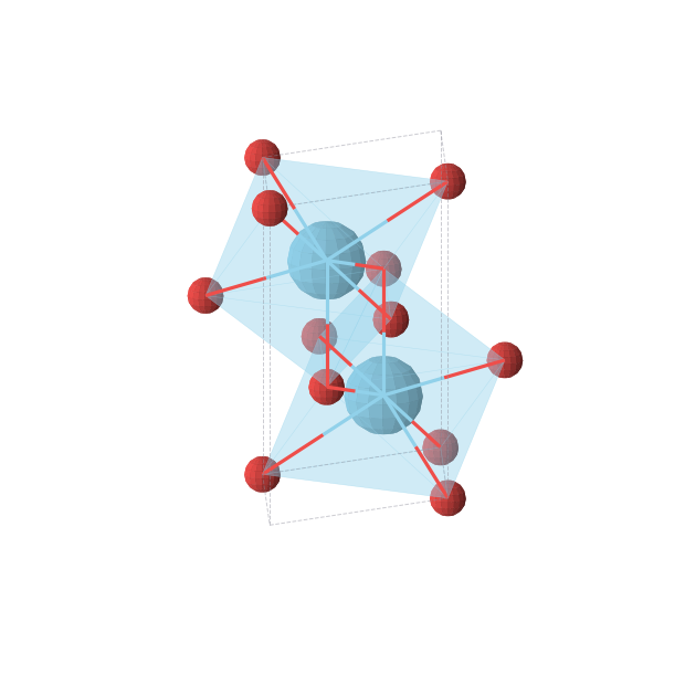 Crystal structure of La2O3 (trigonal, P-3m1 (No. 164))