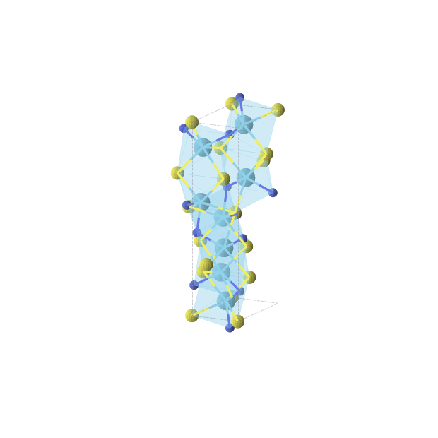 Crystal structure of La8N4S6 (orthorhombic, Pnnm (No. 58))