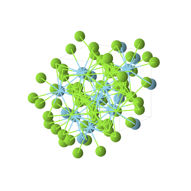 Crystal structure of LaMg2 (cubic, Fd-3m (No. 227))