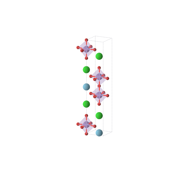 Crystal structure of Sr2LaMn2O7 (tetragonal, I4/mmm (No. 139))