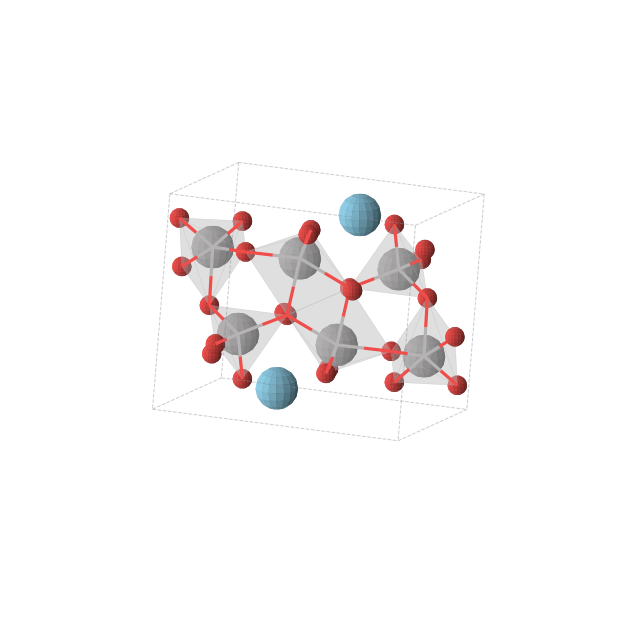 Crystal structure of LaV3O9 (monoclinic, P21/m (No. 11))