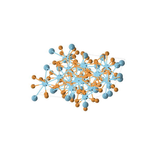 Crystal structure of LaP2 (monoclinic, Cc (No. 9))