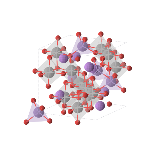 Crystal structure of Li2MnV3O8 (cubic, P213 (No. 198))