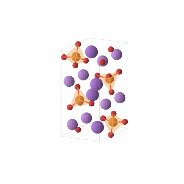 Crystal structure of Li2NaO4P (orthorhombic, Pnma (No. 62))