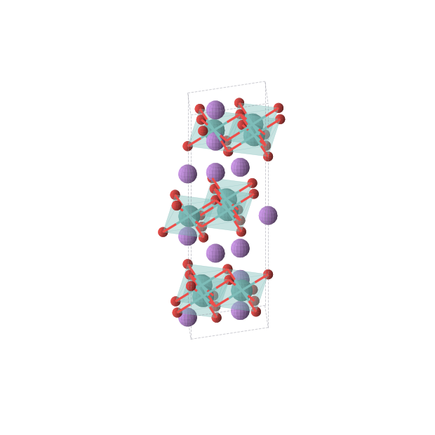 Crystal structure of Li4Mo3O8 (trigonal, R-3m (No. 166))